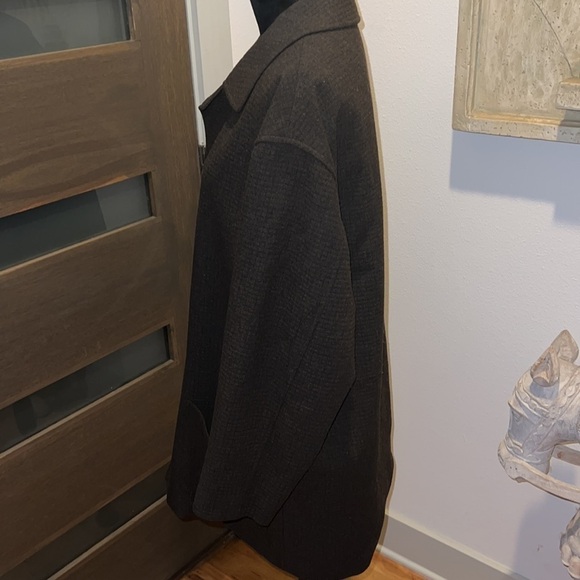 Men’s Baracuta Soft Italian Cashmere and Wool blend long coat green/brown Sz M - Picture 4 of 13